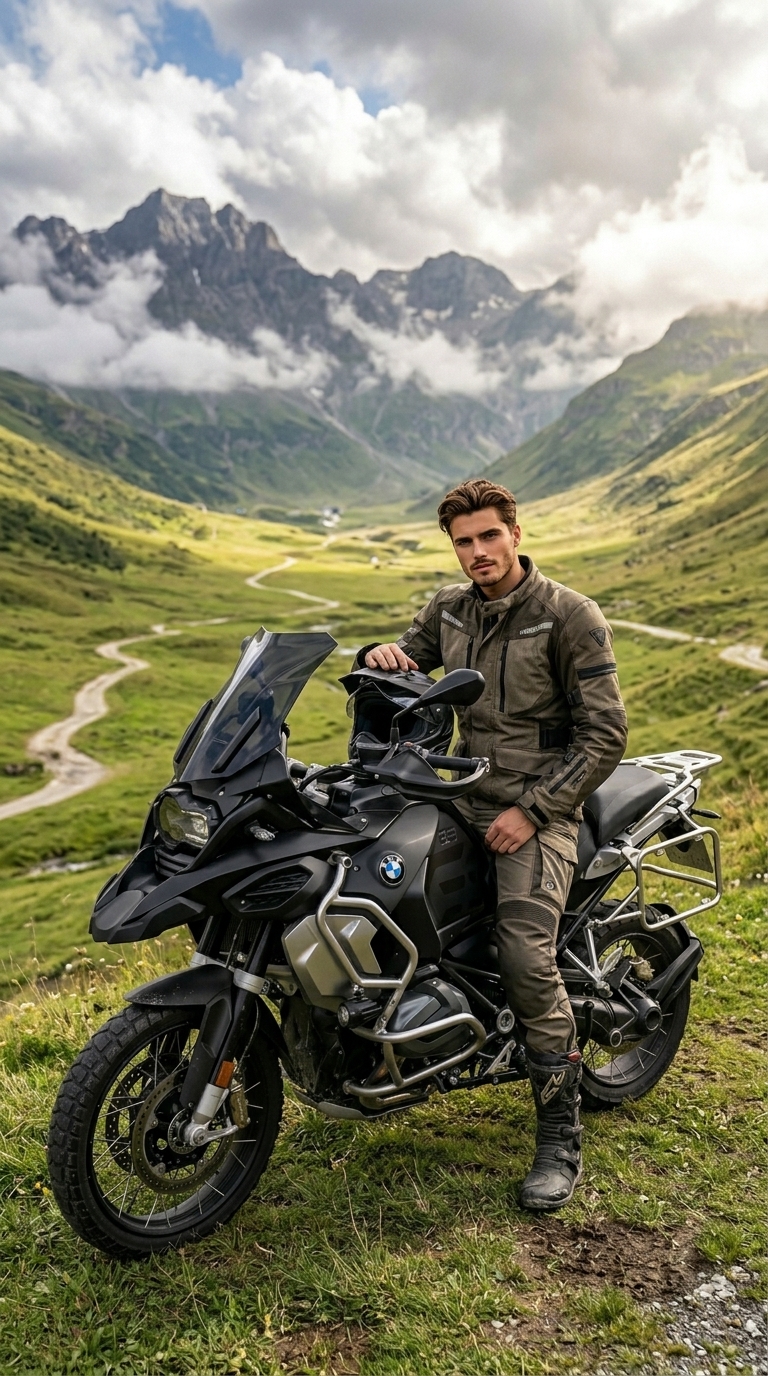 Attractive 22-year-old biker